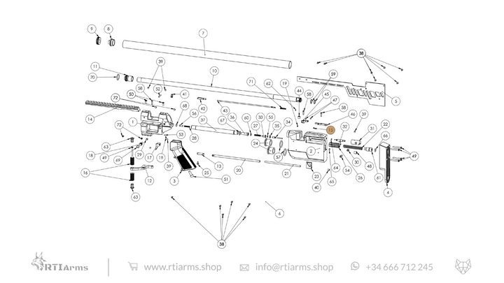 Spare parts diagram for RTI Prophet IIç