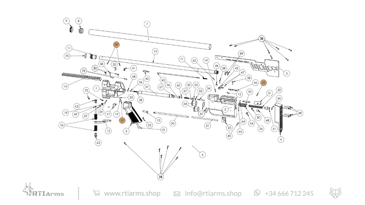 Spare parts diagram for RTI Prophet II