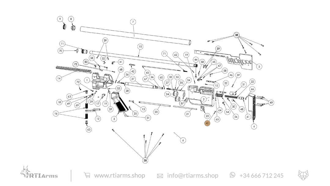 Spare parts diagram for RTI Prophet II
