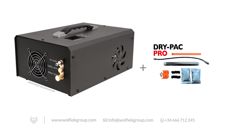 Direct fill mini compressor + dry-pac pro included